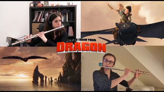 Romantic Flight - How to train your dragon (flute cover) смотреть онлайн