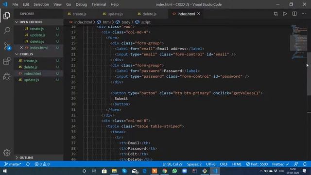 Javascript CRUD App Part 5 смотреть онлайн