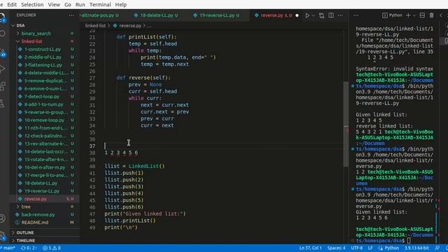 DSA | Linked List - 01 | Reverse a Linked List | Python Code смотреть онлайн