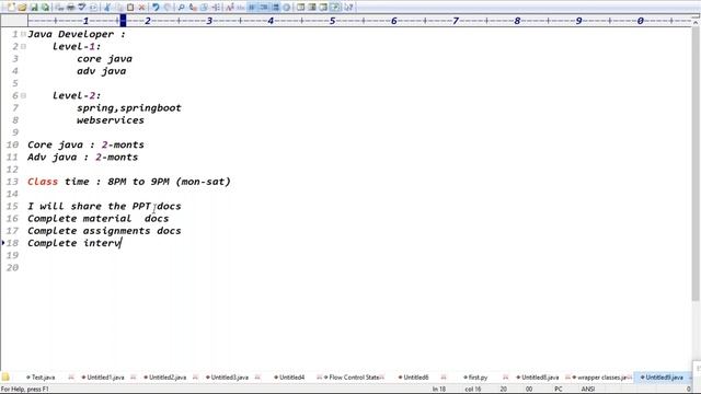 CORE JAVA tutorials || Demo - 1 || by Mr. Ratan On 11-04-2022 @8PM IST смотреть онлайн