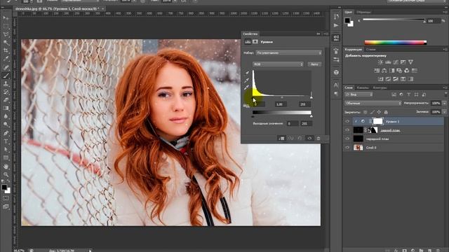 эффект реалистичного снега в Photoshop смотреть онлайн