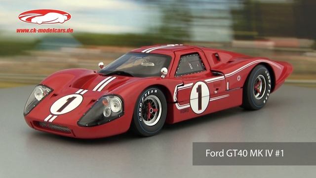 Ck-modelcars-video: Ford GT40 MK IV #1 Winner 24h LeMans 1967 Gurney, Foyt. Shelby Collectibles