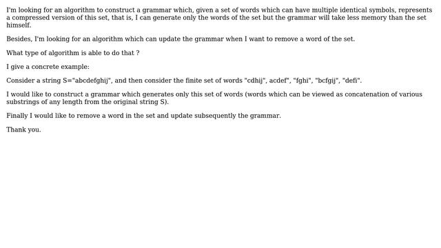 I'm lookin for a method to construct a particular grammar? (2 Solutions!!) смотреть онлайн