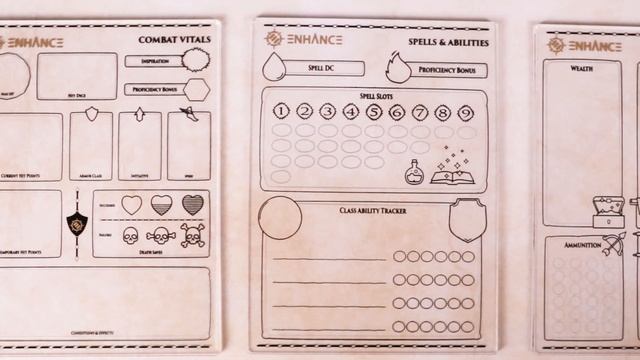 ENHANCE Tabletop Acrylic DnD Character Sheets | Features Overview смотреть онлайн