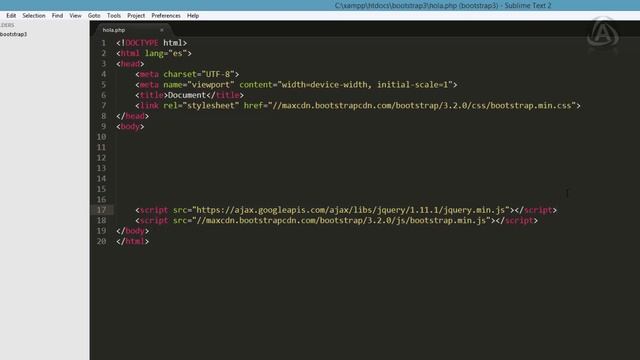 3 Cursos de BootStrap 3 2 primer ejemplo смотреть онлайн