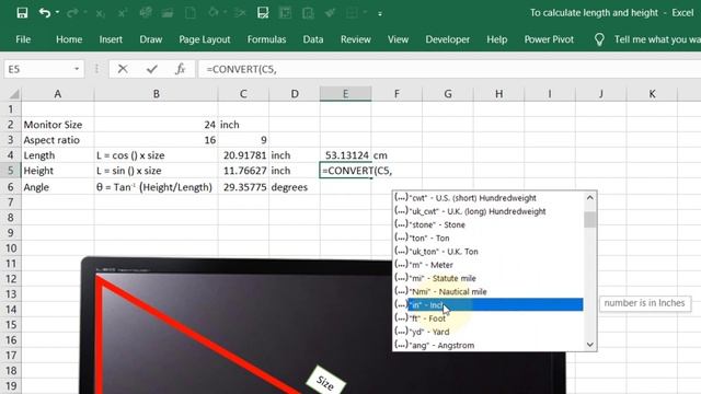 How to convert inches to cm in Excel смотреть онлайн