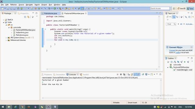 How to find Factorial Of A Number in Java смотреть онлайн