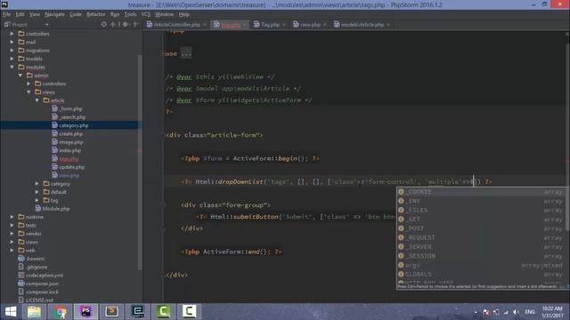 Блог на Yii2 - Установка тегов #10 смотреть онлайн