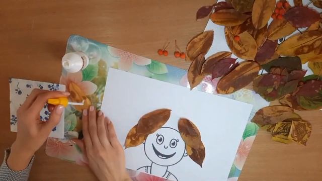 Аплікація з листя "Портрет осені" смотреть онлайн