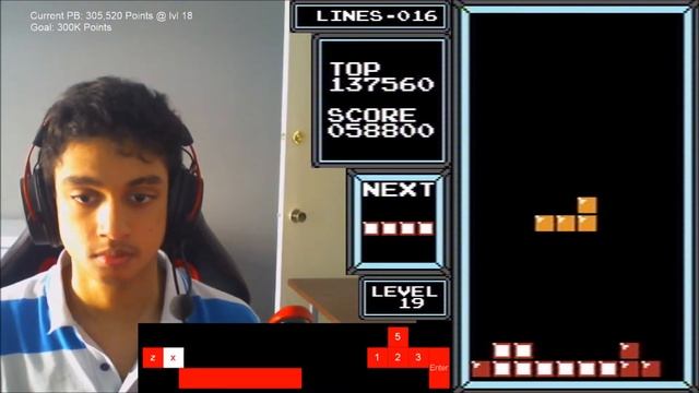 87,200 Points at Level 19 (NES Tetris Emulator) смотреть онлайн