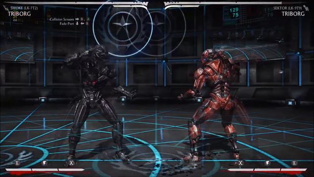 Smoke Triborg 43% 1-Bar Midscreen Tutorial - Mortal Kombat XL смотреть онлайн