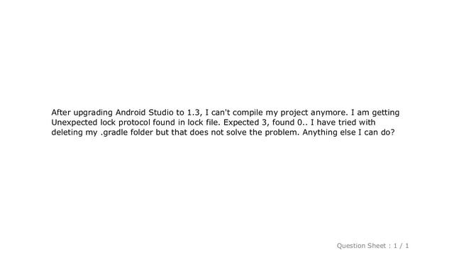 Android : Error:Unexpected lock protocol found in lock file. Expected 3, found 0 смотреть онлайн