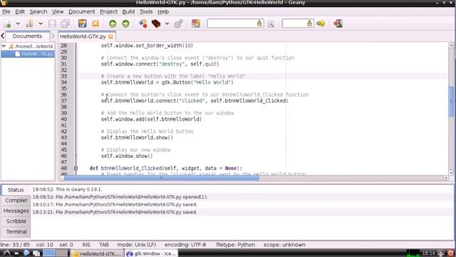 GUI's with GTK - Hello World смотреть онлайн