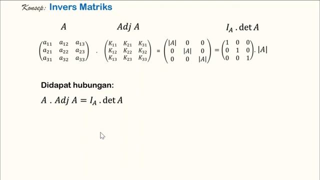 Invers Matriks; Konsep, contoh manual dan ms excel смотреть онлайн