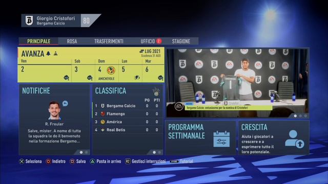 Fifa 22 Carriera Tecnico Bergamo Calcio ep 1 смотреть онлайн