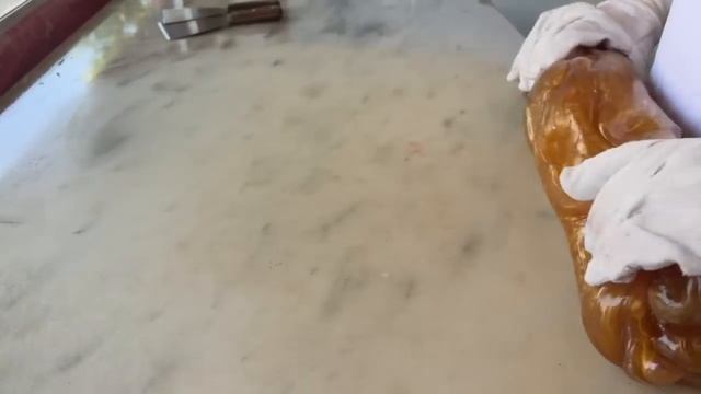 How We Make: Cotton Candy Ribbon Candies the Old Fashioned Way by Hand! ? // Logan's Candies смотреть онлайн