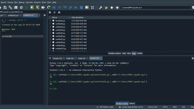 HOW TO CODE WITH PRINT IN SPYDER смотреть онлайн