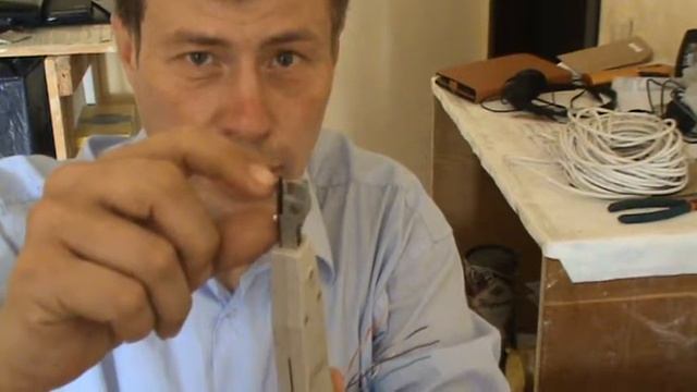 Обжим интернет розетки с помощью крон ключа смотреть онлайн