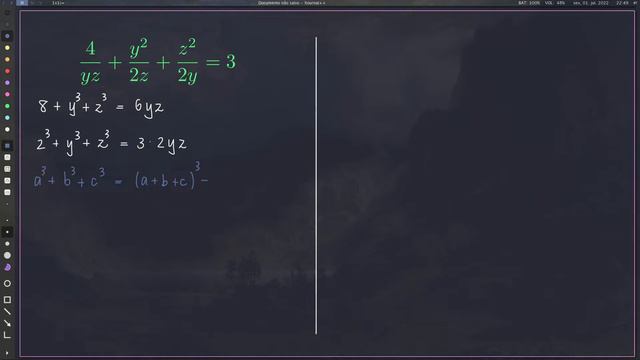 Fatoração da soma de cubos ¦ x³ + y³ + z³ = 3 · x · y · z смотреть онлайн