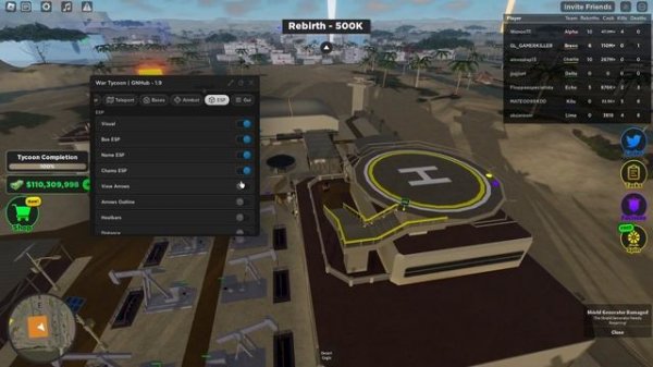 лучший скрипт   War Tycoon (best war tycoon script)