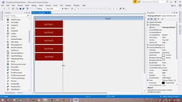 C# - DropDown Panel in Windows Form Application C#