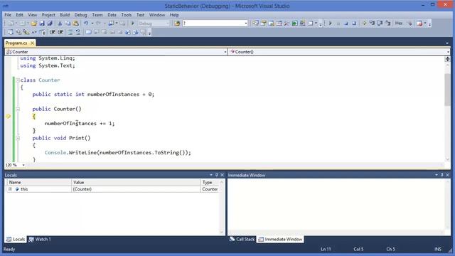 Object Oriented Programming Using C# : C# Static Behavior смотреть онлайн