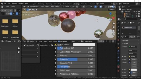 02_ Materiales básicos Blender - uso de texturas y Node Wrangler