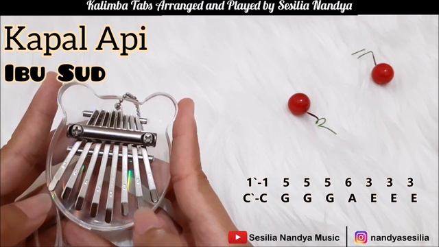 Kapal Api - Ibu Sud | Kalimba Cover 8 Keys with Easy Tabs for Beginner смотреть онлайн