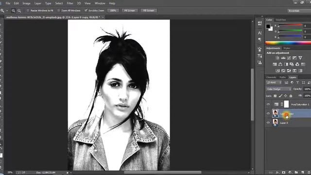 How to draw pencil sketch photo in photoshop/1 minute / by ps expert смотреть онлайн