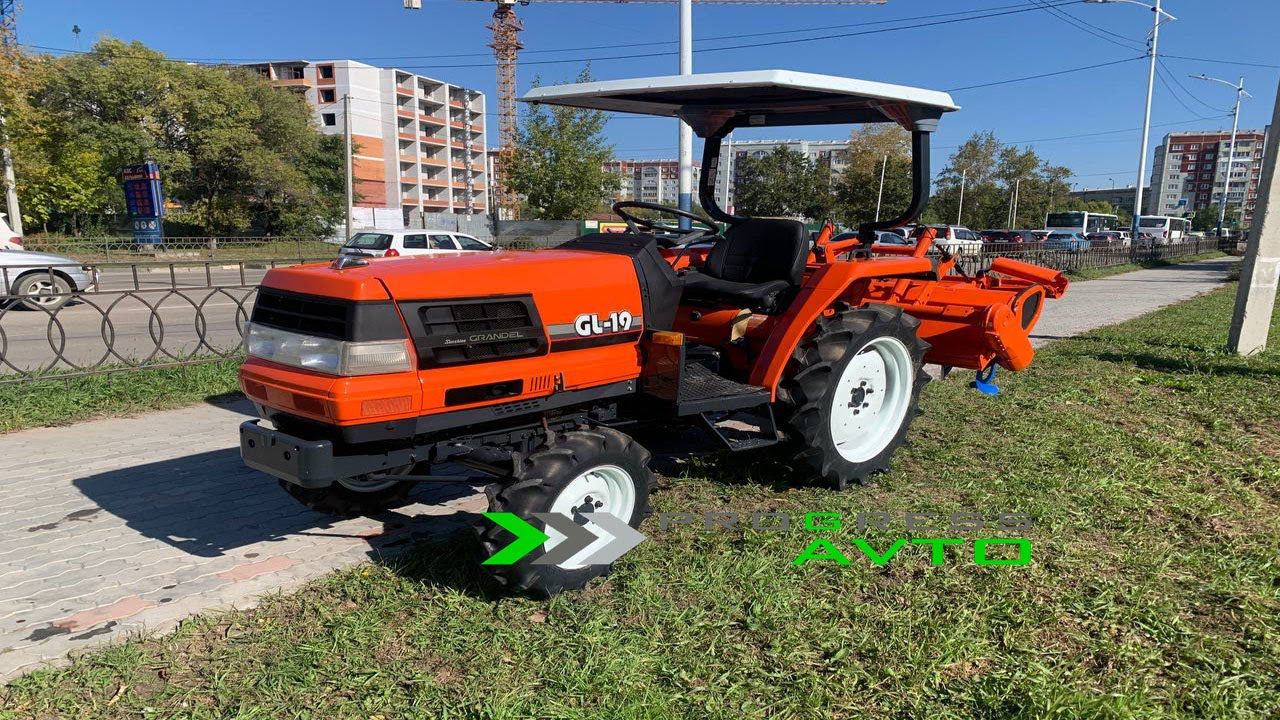 Трактор Kubota GL19 с документами 19 л.с. японский минитрактор с ПСМ почвенная фреза progressato смотреть онлайн