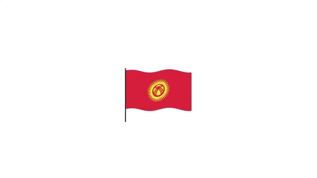 Kyrgyzstan flag Lottie JSON animation смотреть онлайн