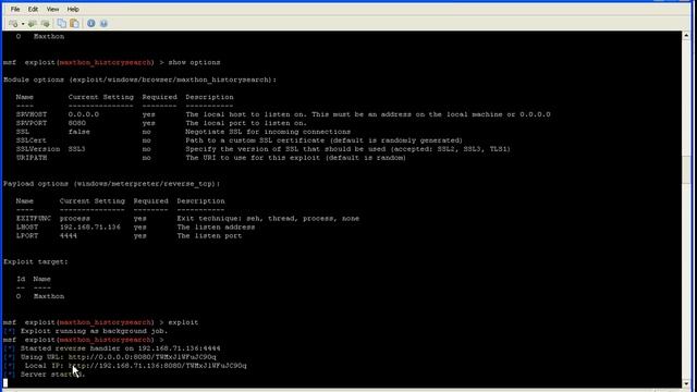 Metasploit - Maxthon - Cross Context Scripting (XCS) about:history - Java overwrite technique смотреть онлайн