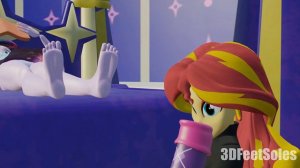My Little Pony Feet Twilight Sparkle Sunset Shimmer Feet Tickle Sniffing [3DFeetSoles]
