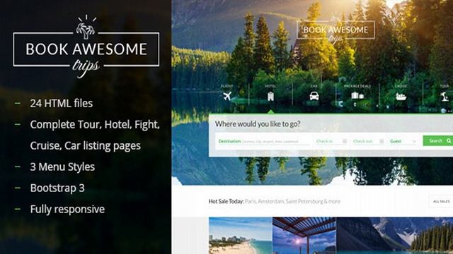 Book Awesome Trip - Travel Booking Site Template | Themeforest Website Templates and Themes смотреть онлайн