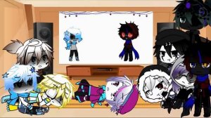 Sans AUs react to Blueberror
