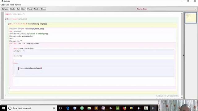 A Java Programme to count number of articles in a string смотреть онлайн