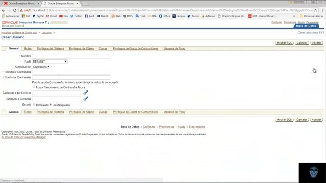 Crear Usuario - Oracle Enterprise Manager 11g смотреть онлайн