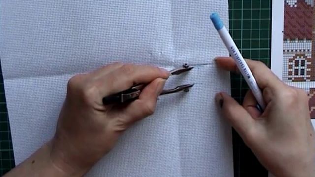 Вышивка крестиком.Быстрый способ разметки канвы смотреть онлайн