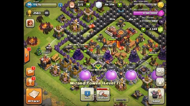 Clash Of Clans - Level 8 Wizard Towers + Level 6 Wizards Update!!!!!!!