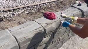 Парапет из Арт бетона . Как сделать Камень из Арт бетона .