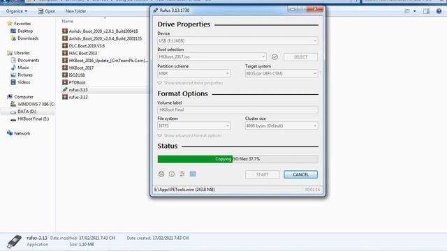 TẠO BOOT CHO USB, HDD BOX, THẺ NHỚ BẰNG HKBOOT 2017 TRÊN CÔNG CỤ RUFUS. смотреть онлайн