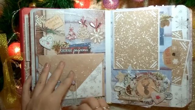 Фотоальбом для зимних воспоминаний. Обзор. Скрапбукинг. смотреть онлайн