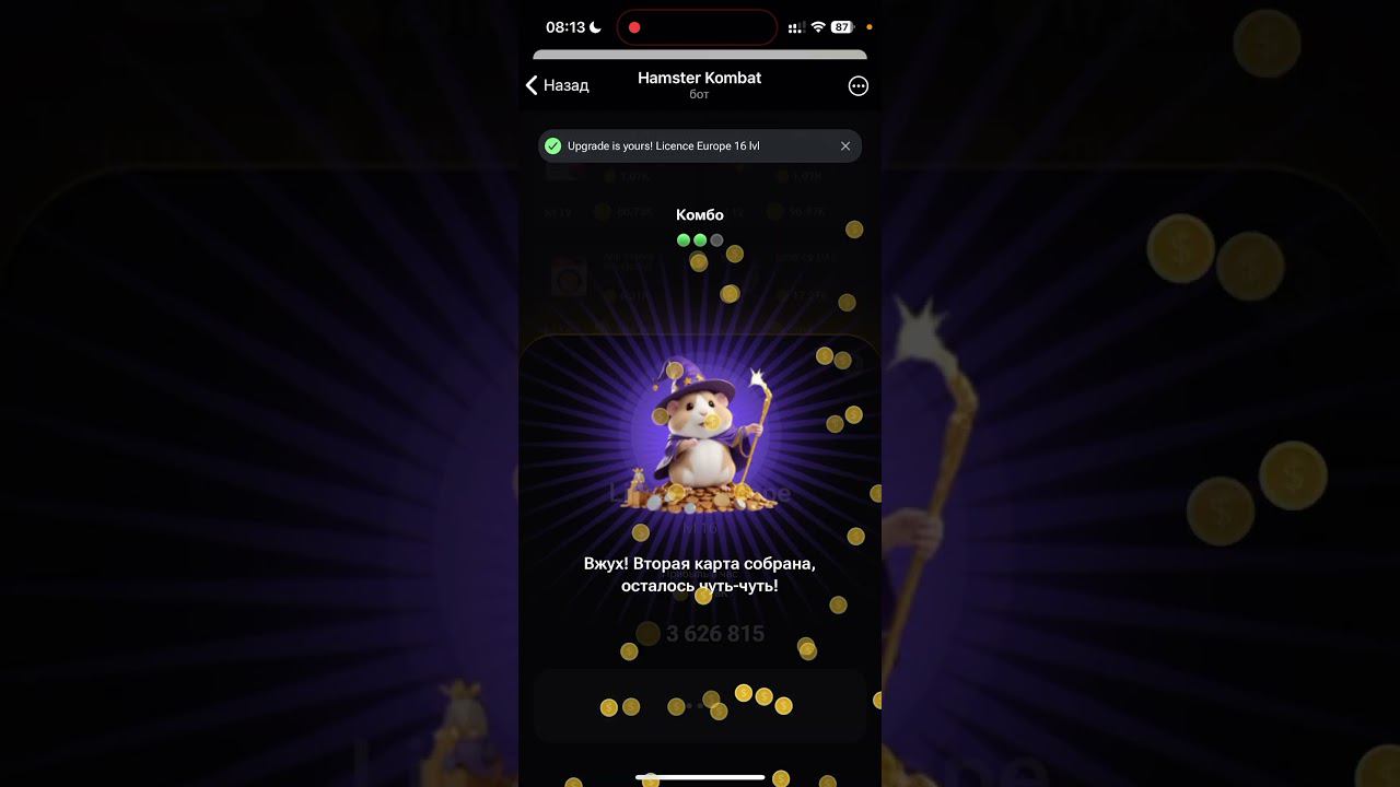 Новое комбо в Hamster Kombat: карты, секреты и как найти комбо карты сегодня в хомяке 13 июня 2024 смотреть онлайн