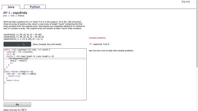 CodingBat(java) AP - 1 copyEndy смотреть онлайн