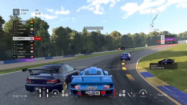 The Porshe 911 GT1 Strassenversion coming in a very close 2nd in Gran Turismo® 7... смотреть онлайн