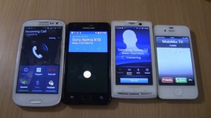 Incoming call&Outgoing call at the Same Time+Sony Xperia X10i+Samsung Galaxy S3-S2 android 7+Iphone