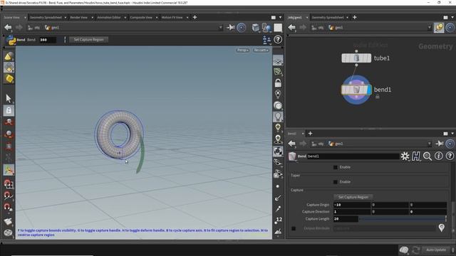 Torus, Tube, Bend & Fuse - Houdini by SideFX смотреть онлайн