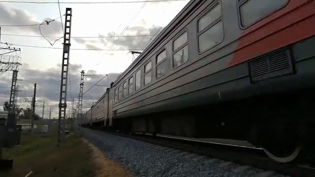 Гость из Санкт-Петербурга! Электропоезд ЭД4М-0373 сообщением Москва-Александров. смотреть онлайн