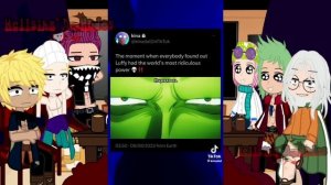 ?One piece characters react to luffy/1072???||gacha