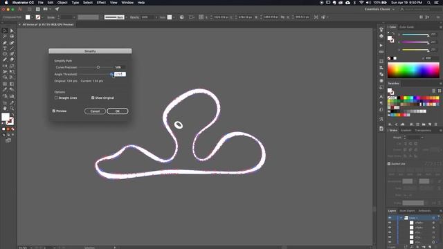 How to simplify a shape in Adobe Illustrator | How to remove unnecessary anchor points tutorial смотреть онлайн